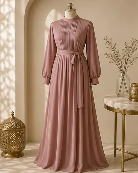 Amani Pleated Maxi Dress